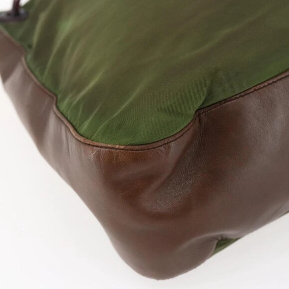 PRADA Chain Shoulder Bag Nylon Khaki Auth - Picture 9 of 16